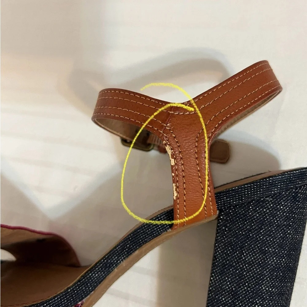 Wrangler Sunset Alicia Denim Espadrille Sandals Open Toe Size 8.5 (39Eu) - Picture 9 of 16